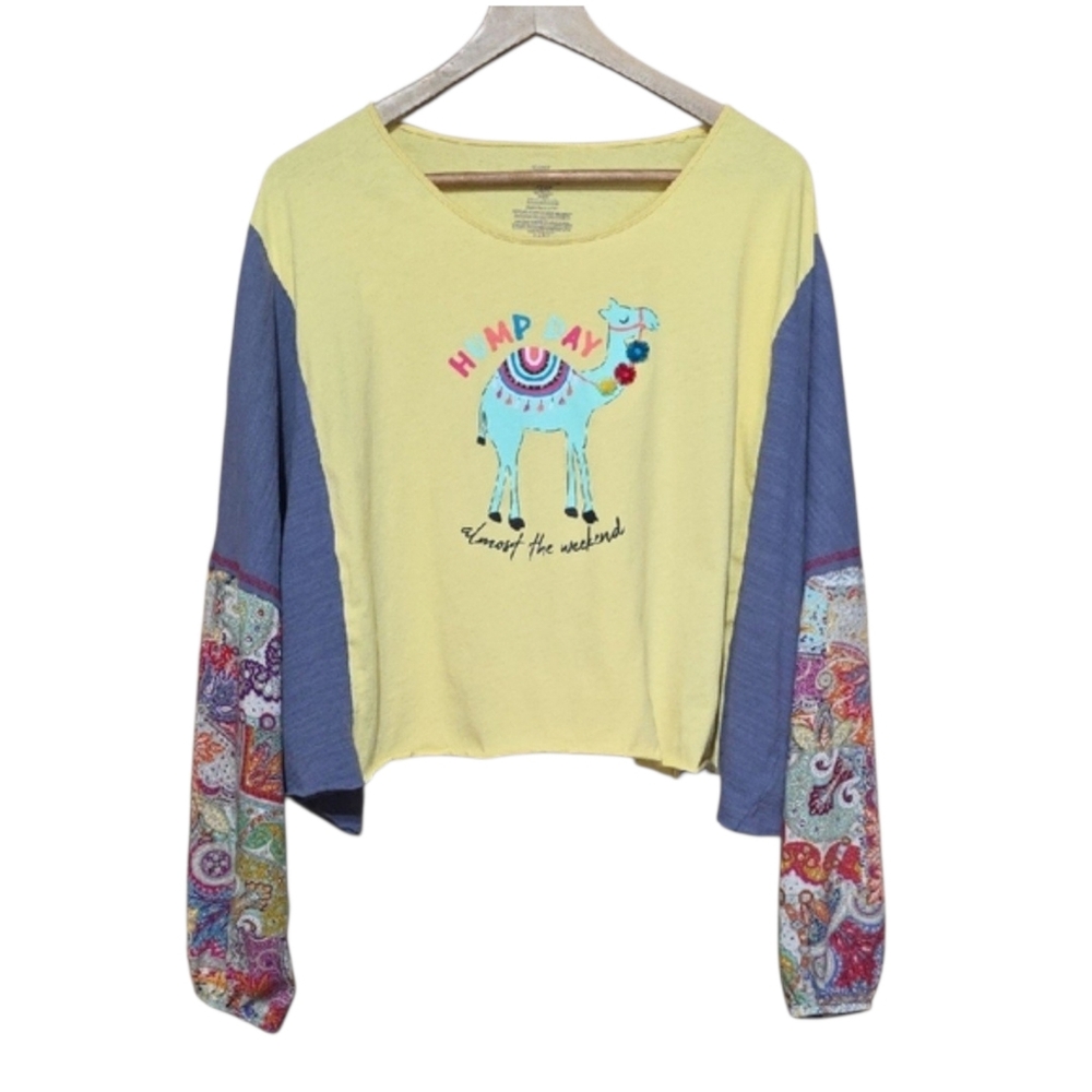 Upcycled Hump Day Cropped Top